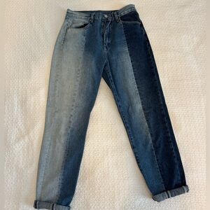 Anthropologie x Blank NYC Two-Tone Straight Leg Jeans (Size 28)